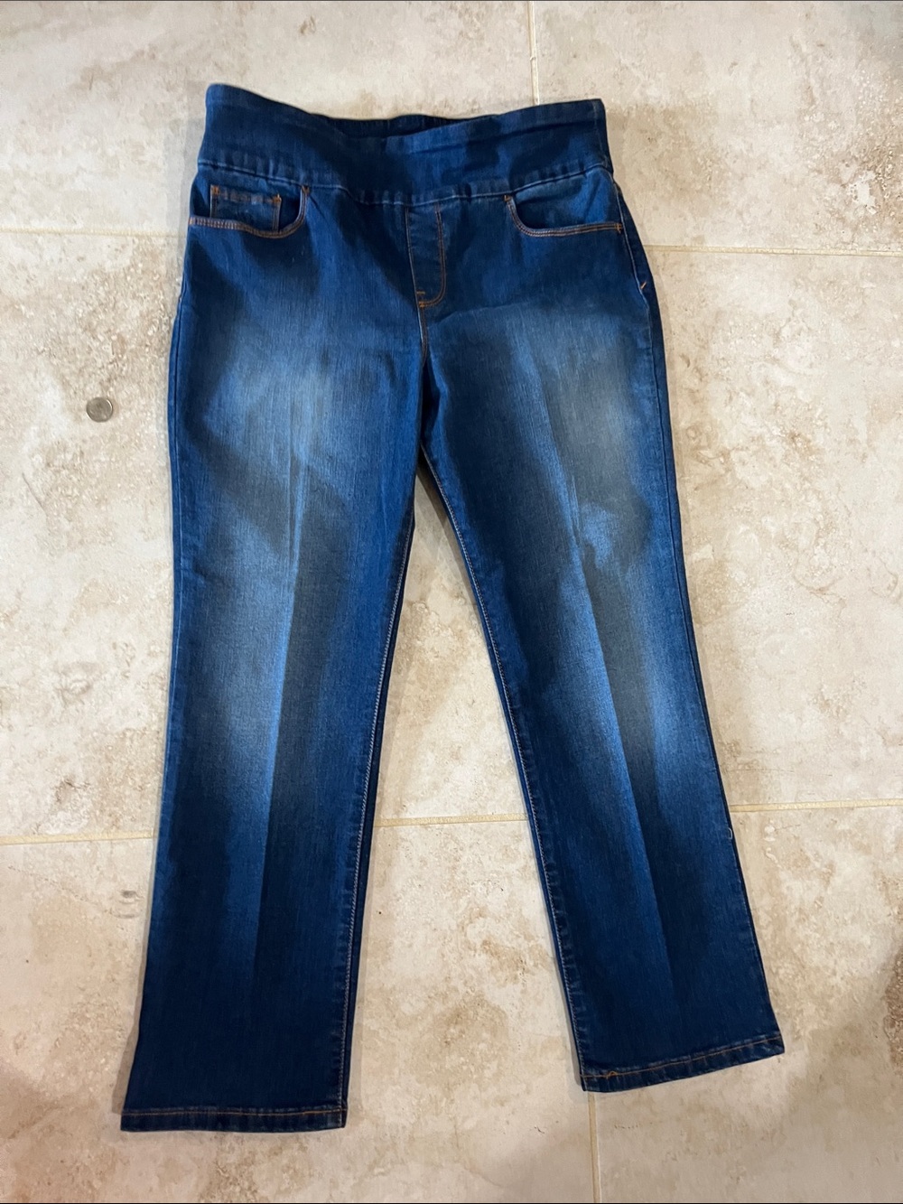 GLORIA VANDERBILT Blue Straight-Leg Stretch Jeans